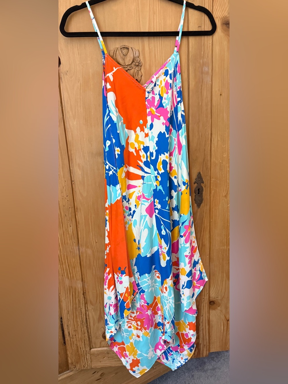 JB by Julie Brown 100% Silk Asymmetrical Hem Dress